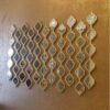 3 flûtes miroir doré en bois peinture métallisé