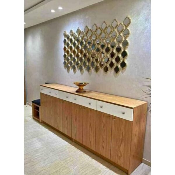 3 flûtes miroir doré en bois peinture métallisé