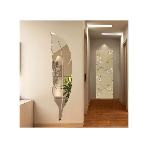 6 miroir plume de décoration 3D en aluminium