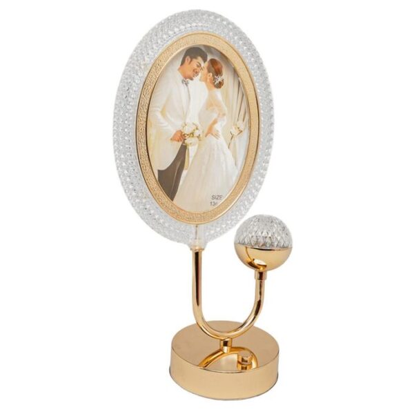 Abat-jour, Cadre photo rond à LED SSB avec double ampoule LED, Cadeau pour mariage, anniversaire