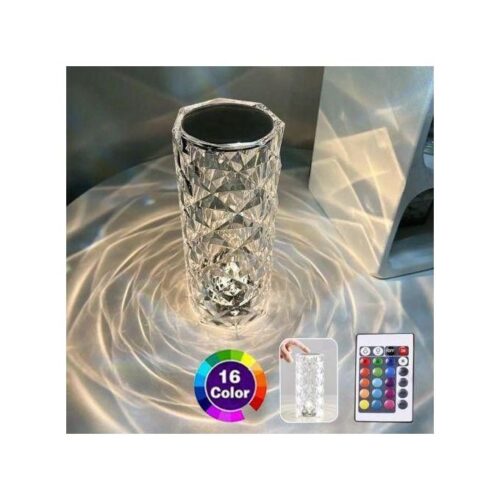 Abat-jour Lampe LED tactile en cristal, luminaire décoratif ,16 couleurs