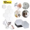 Autocollant Mural Miroir Auto-adhésif Hexagonal Moderne En Acrylique