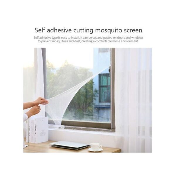 Drop Stop Moustiquaire Anti-Insecte Pour Fenêtre Facile à fixer et Découpable 130 x 150 cm