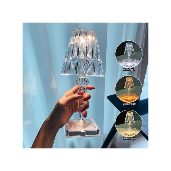 Lampe LED de décoration en cristal diamant, Rechargeable, Portable sans fil