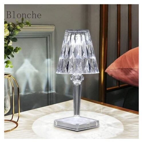 Lampe LED de décoration en cristal diamant, Rechargeable, Portable sans fil
