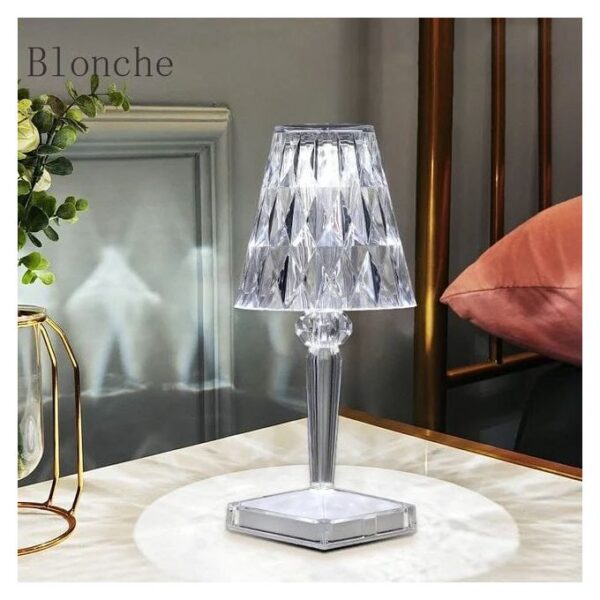 Lampe LED de décoration en cristal diamant, Rechargeable, Portable sans fil