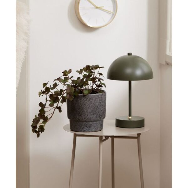 Lampe tactile à piles verte – 3 intensités luminaires & minuterie – Ø16xH25 cm