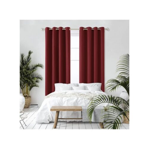 Lot de 2 Rideaux Occultant à Oeillets, Isolant Thermique