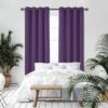 Lot de 2 Rideaux Occultant à Oeillets, Isolant Thermique Rideau mauve