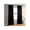Lot de 2 rideaux opaques noirs avec œillets 1,40 * 2 mètres (2 pièces)