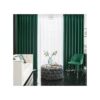 Lot de 2 rideaux verts avec œillets 1,40 * 2 mètres (2 pièces)