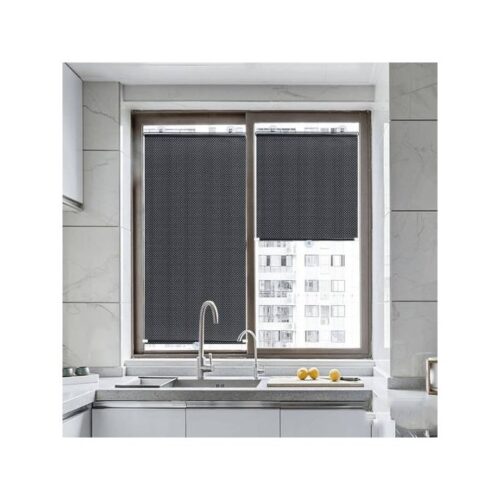 Lot de 2 rouleaux de store rétractable à ventouses 40x120 cm – Protection contre lumière, chaleur et soleil