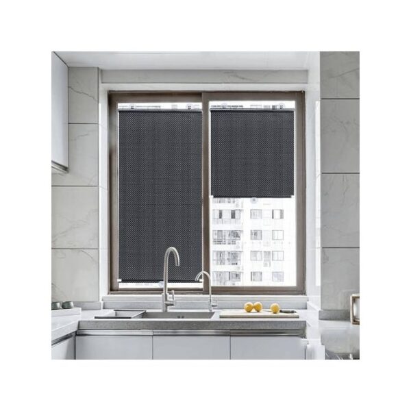 Lot de 2 rouleaux de store rétractable à ventouses 40x120 cm – Protection contre lumière, chaleur et soleil