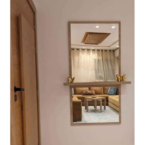 Miroir avec étagère, Miroir d’entrée,100 x50cm x 12
