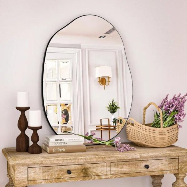 miroir chic cadre noir