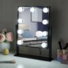 Miroir de maquillage Hollywood LED tactile, 3 Couleurs de lumière Rotation 360