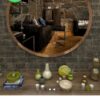 Miroir Maron rond avec cadre en Bois, design moderne (5252 cm)