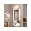Miroir Mural Adhésif en Plastique Ovale – Design Moderne 90 x 40 cm