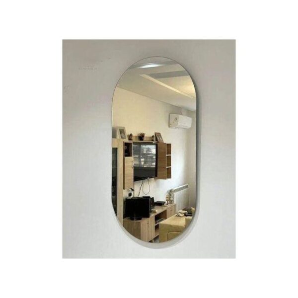 Miroir Mural Adhésif en Plastique Ovale – Design Moderne 90 x 40 cm