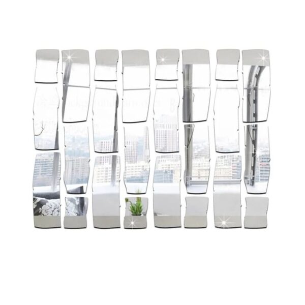miroir muraux 3D brique bricolage mur Art décoration pour enfants chambres salon décor à la maison en aluminium
