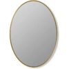 Miroir ovale JAUNE 56X44CM cadre bois