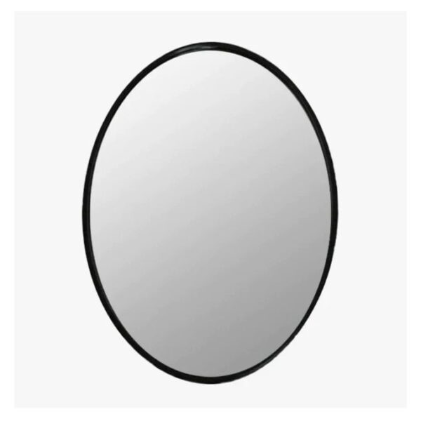 Miroir ovale Noir 56X44CM cadre bois