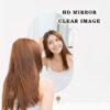 Miroir ovale pour salle de bain 90 x 40 cm,Miroir Mural sans Perforation,