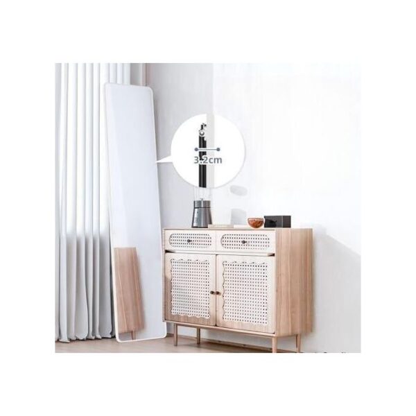 Miroir sur Pied Pliable – Grand Miroir Long avec Cadre Fin, Idéal pour Chambre et Dressing