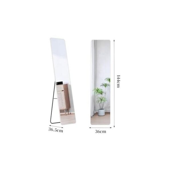 Miroir sur Pied Pliable – Grand Miroir Long avec Cadre Fin, Idéal pour Chambre et Dressing