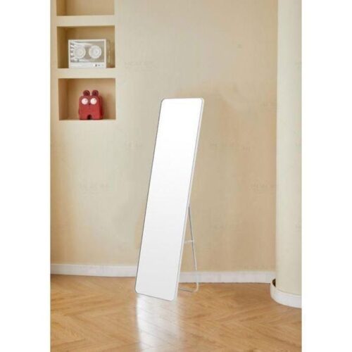 Miroir sur Pied Rectangulaire Blanc - 146,5x36,5 cm - Style Scandinave Moderne
