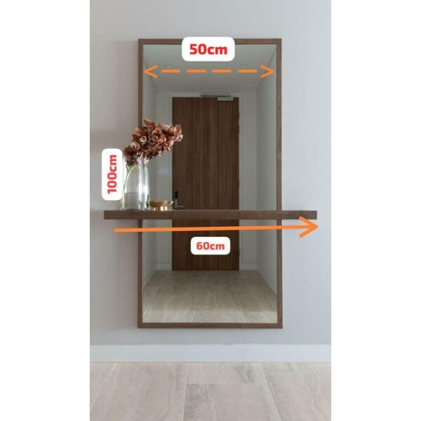 Miroirs d'entrée avec étagères "100*50cm"