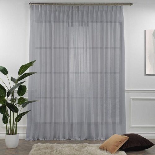 Panneau Voilage à Plis Pinch en Soie Crêpe 160x260 cm, Extra Long et Extra Large