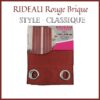 Rideau contemporain ROUGE BRIQUE 140/240 CLASSIQUE