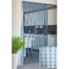 Rideau de Porte, Voilage Bleu Blanc, Décoratif, Perle Plastique, 100 x 200 cm