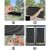 Rideau Pare-Soleil Enroulable Universel – Protection UV,Rétractable pour Fenêtres de Voiture,Maison et Bureau