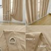 Set de 2 panneaux de rideaux opaques beige 2.30 x 1.4m x(2 pièces)