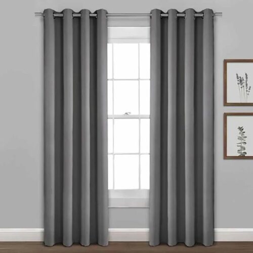 Set de 2 panneaux de rideaux opaques gris 2.30 x 1.4m x(2 pièces)