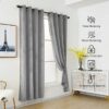 Set de 2 panneaux de rideaux opaques gris 2.30 x 1.4m x(2 pièces)