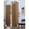 Set de 2 panneaux de rideaux opaques marron 2.30 x 1.4m x(2 pièces)