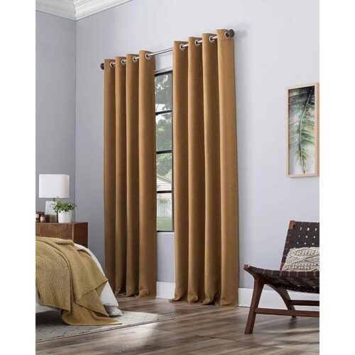 Set de 2 panneaux de rideaux opaques marron 2.30 x 1.4m x(2 pièces)