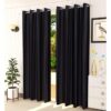 Set de 2 panneaux de rideaux opaques noir 2.30 x 1.4m x 2 pièces
