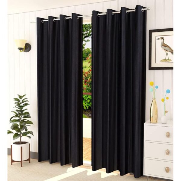 Set de 2 panneaux de rideaux opaques noir 2.30 x 1.4m x 2 pièces