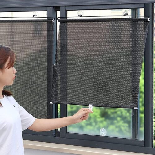 Store rétractable à ventouse pour la maison, le bureau, la voiture et la protection solaire