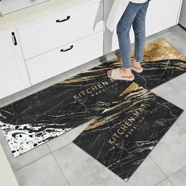 Tapis de Cuisine, chambre, toilette, Design ,Ensemble 2 Pièces ,Antidérapant.