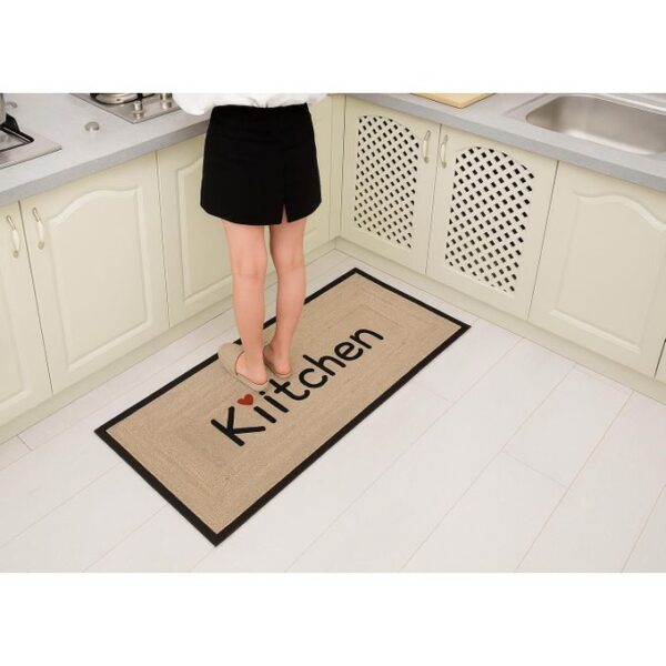 Tapis de cuisine lavable en machine ,antidérapant et Facile d'entretien,motif cœur (60x120 cm)