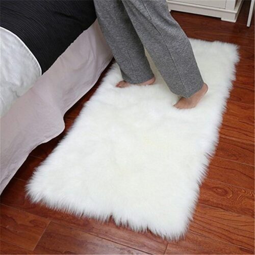 Tapis de sol fourrure, Décoration intérieure 100 X 75 cm