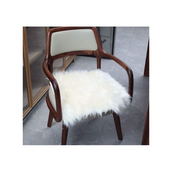 Tapis Fourrure ( 35x35cm ) ( Blanc ) tendance