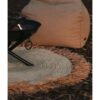 Tapis rond tressé en feuille de palmier Raphia