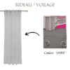 un Rideau voilage classique 140/240 Gris