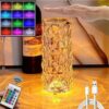 Veilleuse cristal tactile, projecteur réglable en diamant romantique, abat jour